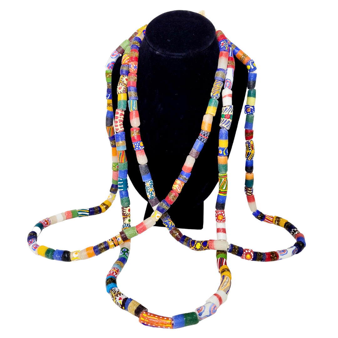 Shop Asali's Ghanian Glass Beaded Necklace and Bracelet Set