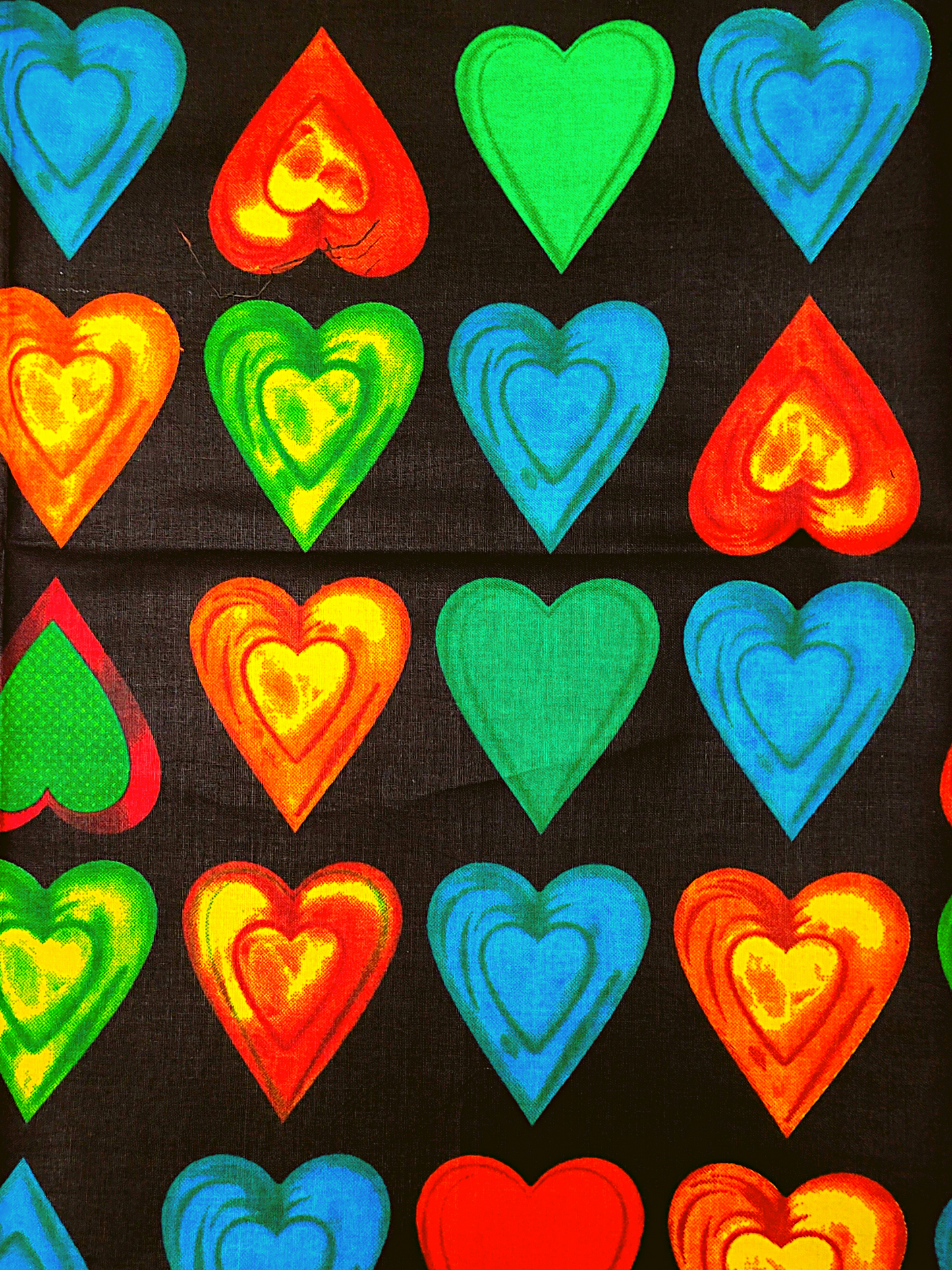 African Fabrics By the Yard - Ankara - Hearts
