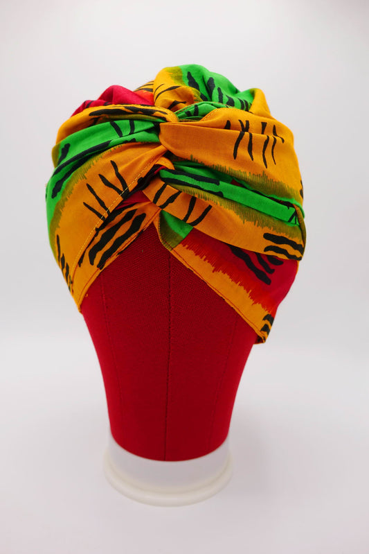 Africa, african fabric, ankara fabric, african print, dutch wax, mudcloth print, ethnic print, tribal print, kente, kitenge, turban, bonnet, satin lined, headwrap, head wrap, africa print ankara, african headwrap, bonnet headwrap, african fabric head wrap, black woman, black women, black hair, natural hair, hair care, hair covering, head covering, braids, locs, dreadlocks, bow head wrap, womens head wrap, black women hair, cancer patients, women with cancer, red, green, orange