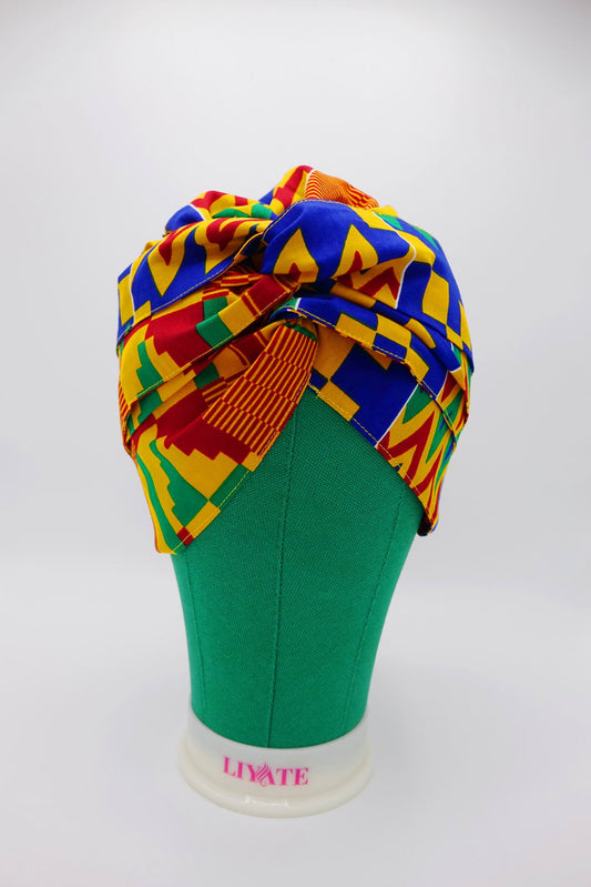 Africa, african fabric, ankara fabric, african print, dutch wax, mudcloth print, ethnic print, tribal print, kente, kitenge, turban, bonnet, satin lined, headwrap, head wrap, africa print ankara, african headwrap, bonnet headwrap, african fabric head wrap, black woman, black women, black hair, natural hair, hair care, hair covering, head covering, braids, locs, dreadlocks, bow head wrap, womens head wrap, black women hair, cancer patients, women with cancer, red, blue, yellow, green