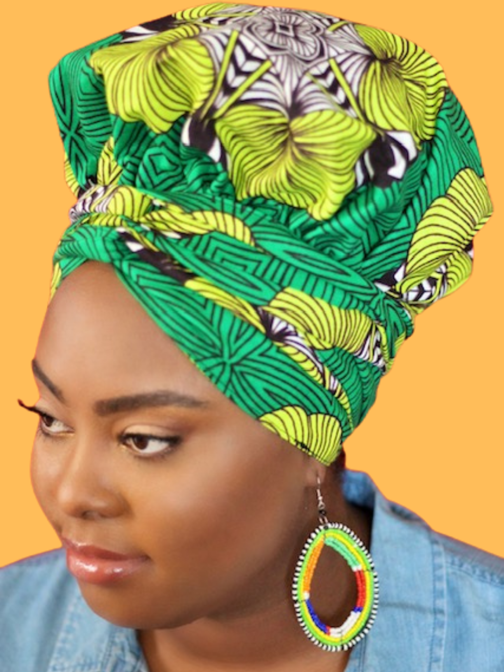 Africa, african fabric, ankara fabric, african print, dutch wax, mudcloth print, ethnic print, tribal print, kente, kitenge, turban, bonnet, satin lined, headwrap, head wrap, africa print ankara, african headwrap, bonnet headwrap, african fabric head wrap, black woman, black women, black hair, natural hair, hair care, hair covering, head covering, braids, locs, dreadlocks, bow head wrap, womens head wrap, black women hair, cancer patients, women with cancer, green, lime green, white, black